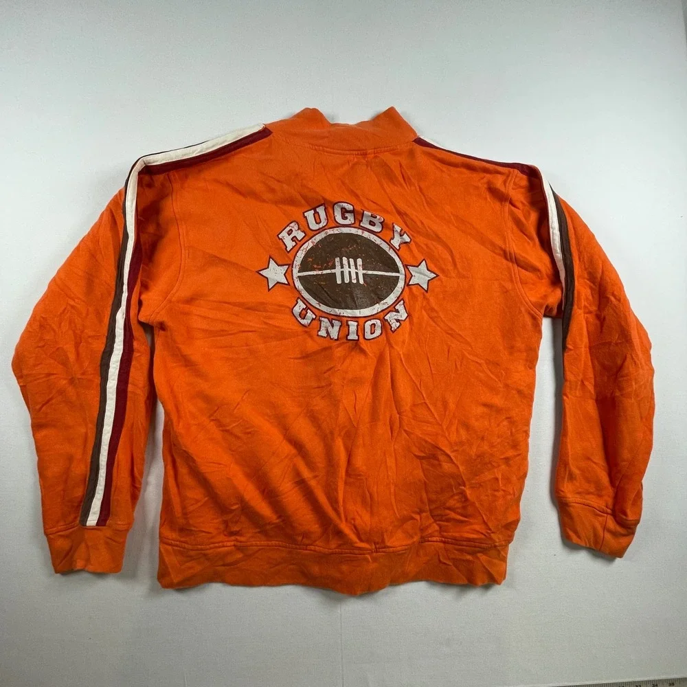 Vintage London Rugby Union Track Jacket‎ Full Zip Orange Mens XL